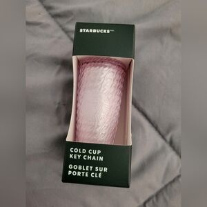 Starbucks Pink Cold Cup Key Chain NWT